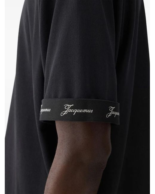 Jacquemus Black Square Crew Neck Mini T-Shirt For for men