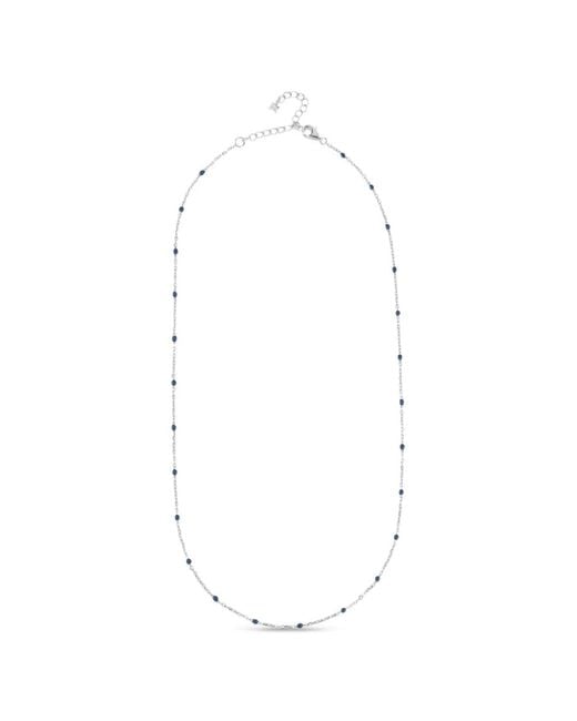 Mateo White Enamel Station Chain Necklace for men