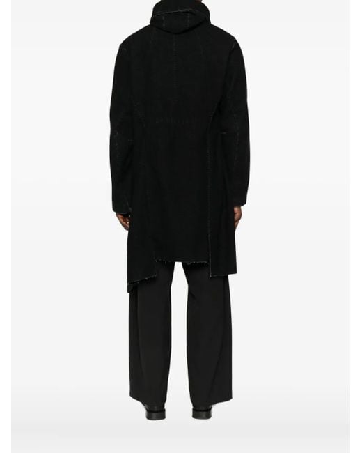 メンズ Masnada Hooded Button-fastening Coat Black