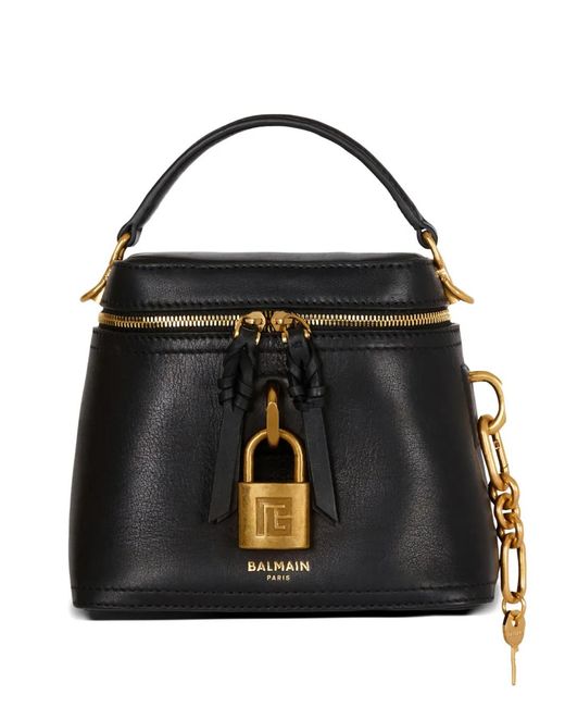 Balmain Black Pulse Vanity Leather Bag