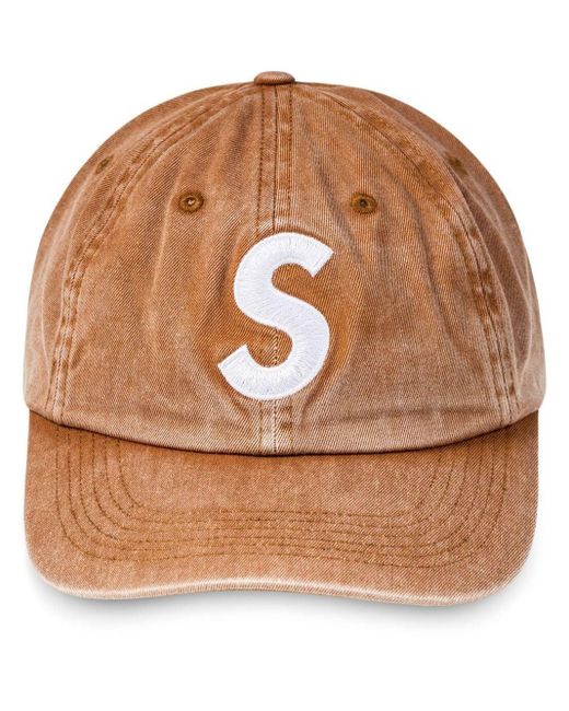 Cappello da baseball con logo di Supreme in Marrone | Lyst