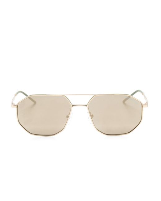 Emporio Armani Natural Geometric-frame Sunglasses for men