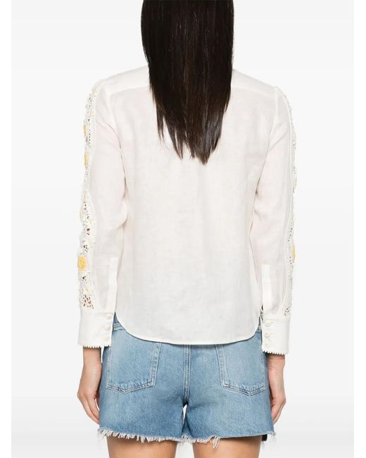 Zimmermann Everley Blouse in het White
