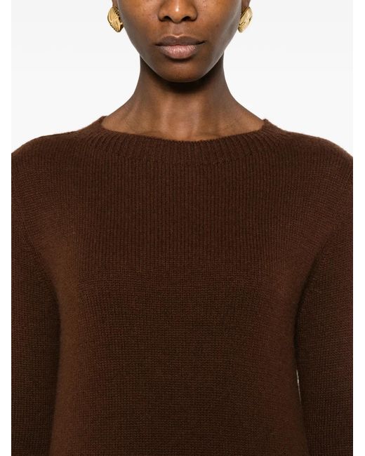 Bompard Brown Round-Neck Sweater