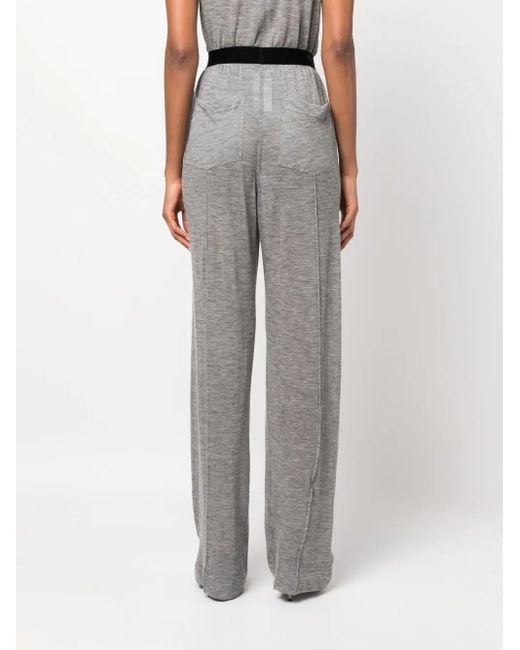 Tom Ford Gray Logo-Waistband Cashmere Track Pants