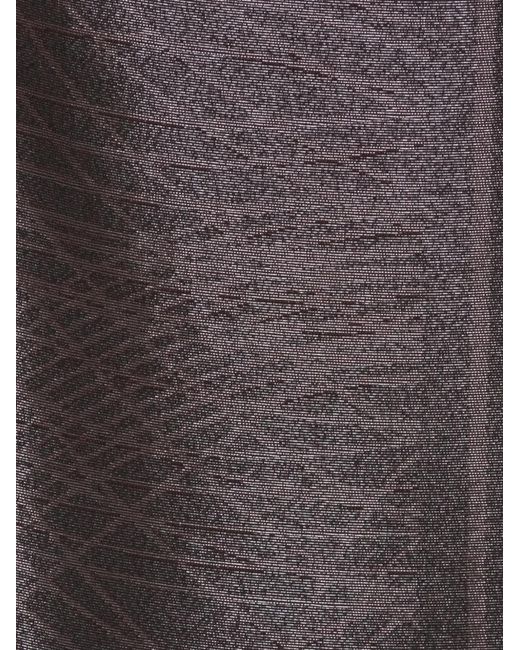 Elisabetta Franchi Brown Foulard Scarf With Lurex