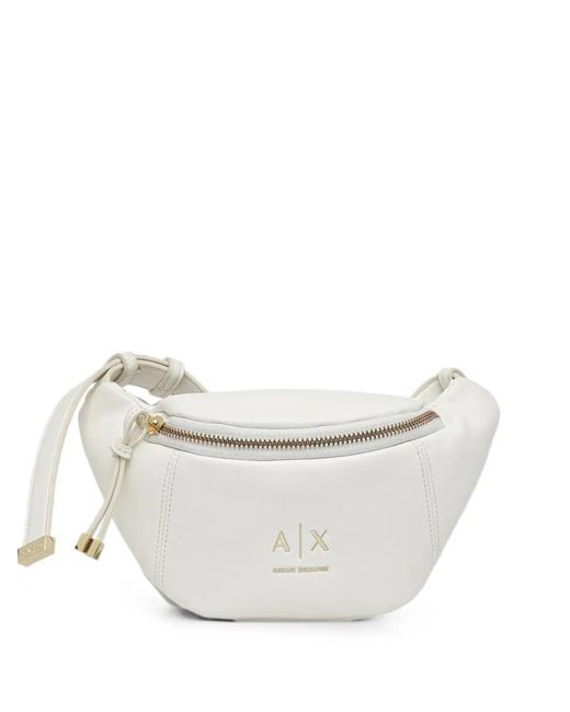 ARMANI EXCHANGE White Logo-Plaque Belt Bag