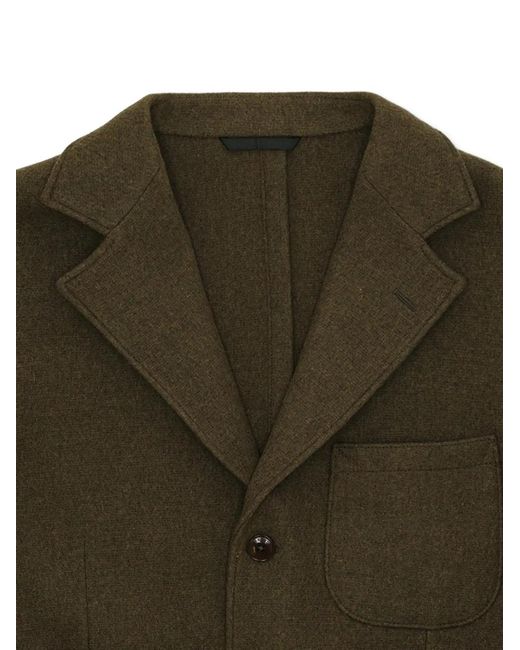 Fortela Green Alfonso Single-Breasted Wool Blazer for men