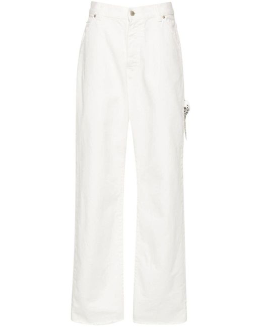 DARKPARK White Halbhohe Lisa Wide-Leg-Jeans