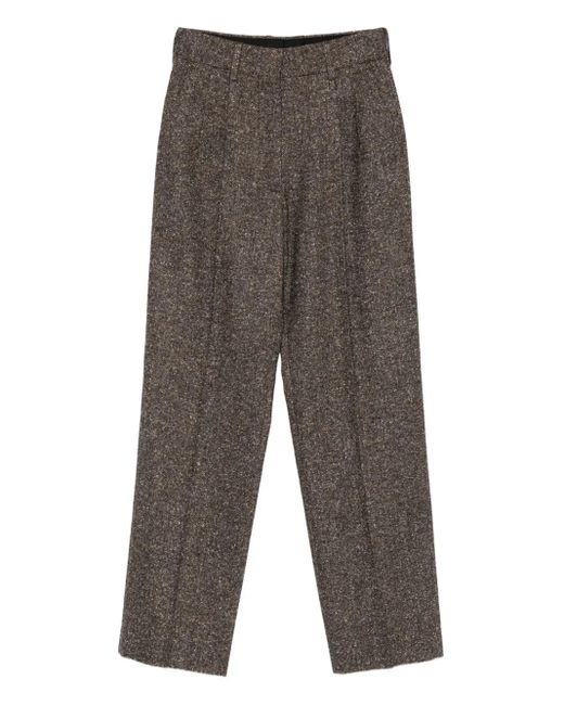 Blazé Milano Gray Mélange-Effect Trousers