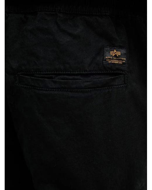 Alpha Industries Black Pantalon À Poches Cargo for men