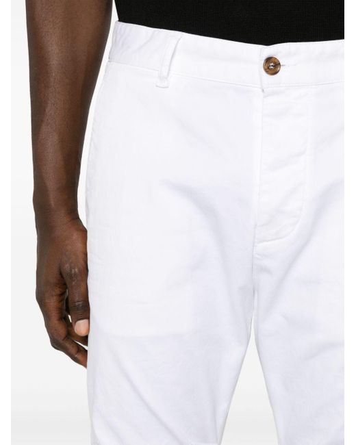 Pantalones ajustados de talle medio DSquared² de hombre de color White
