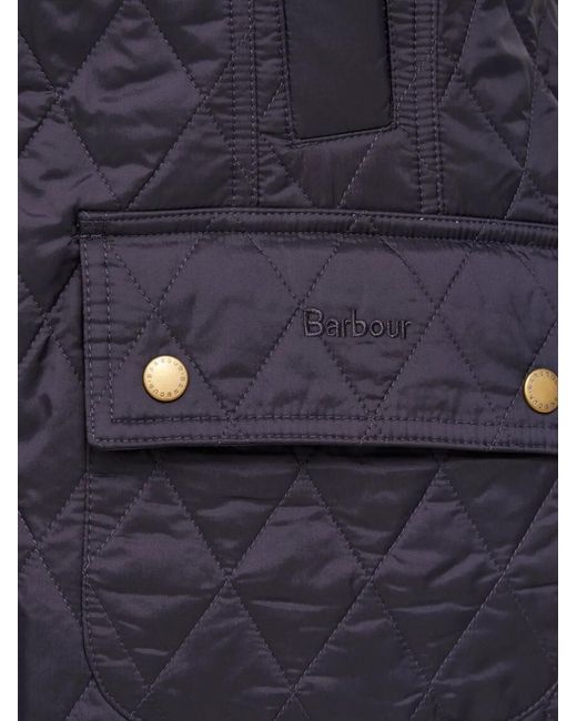 Barbour Blue Quilted Diamond-Pattern Jacket