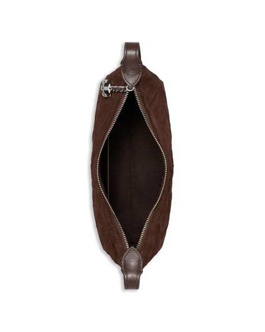 Tory Burch Brown Fleming Suede Pochette