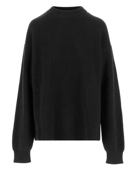 Jil Sander Black Long Sleeve Crew-Neck Sweater