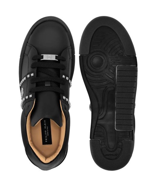 Philipp Plein レザースニーカー Black