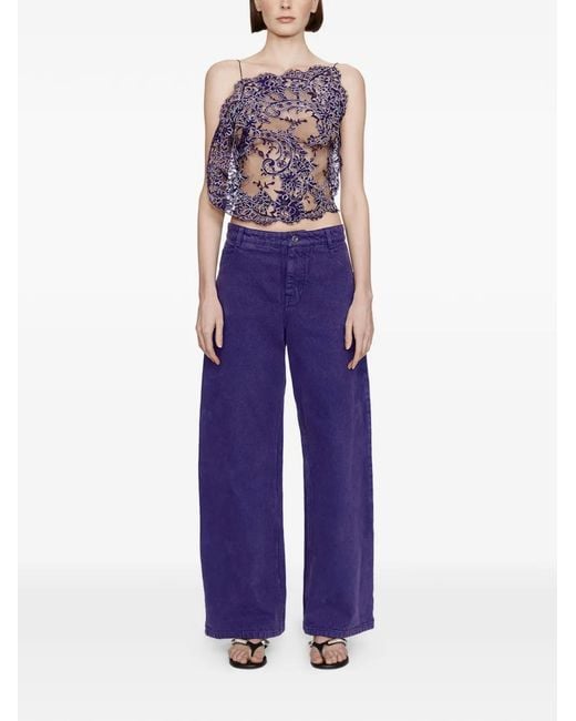 Christopher Esber Denim Jeans in het Purple