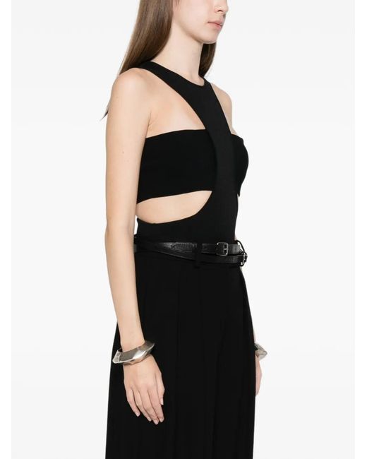 McQueen Black Cutout Top