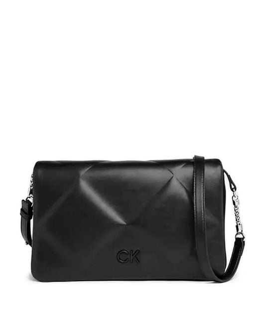 Calvin Klein Black Quilted Chain-Strap Shoulder Bag