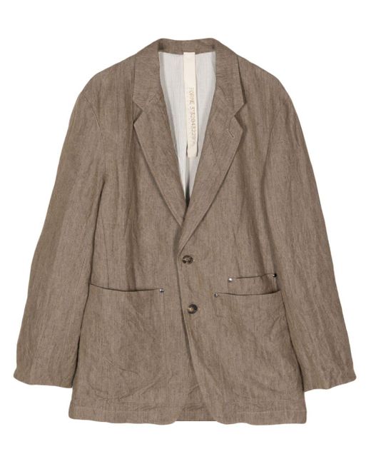 Forme D'expression Brown Single-breasted Rear-vent Blazer