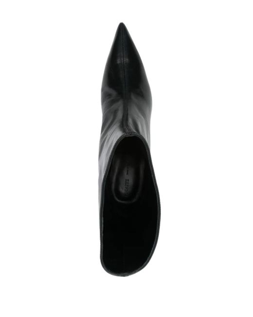 Khaite Black Andee Leather Boots