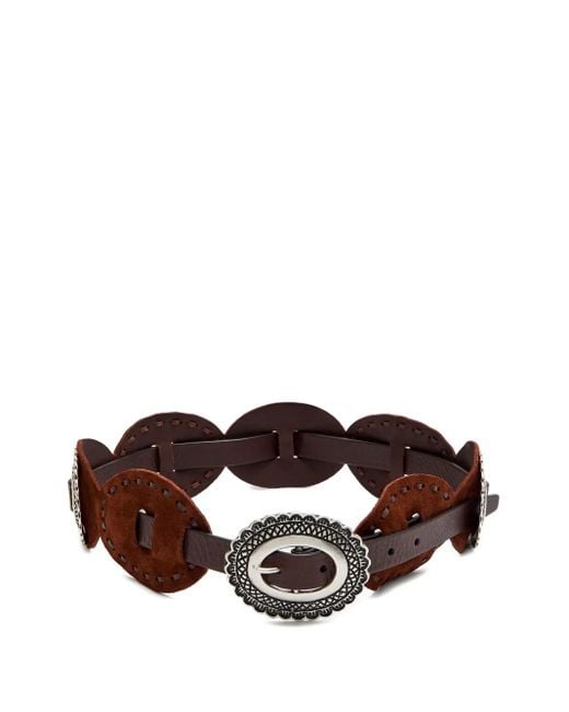 Andersons Brown Suede Conchos Belt