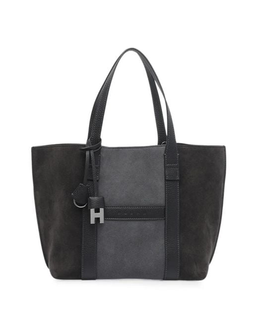 Hogan Black Script Shopping Bag Small