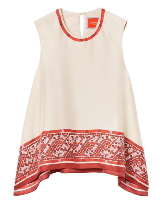 LaDoubleJ Red San Carlo Top Sleeveless Shirt