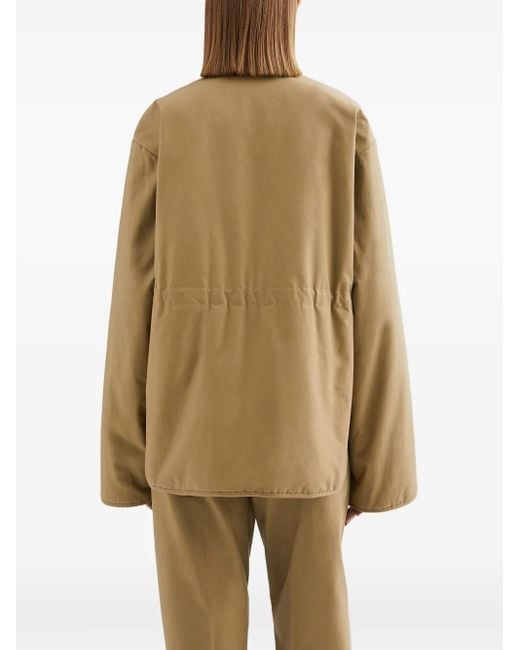 Jil Sander Natural Logo-Embroidered Jacket