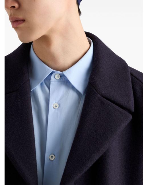 Prada Blue Cotton Shirt for men