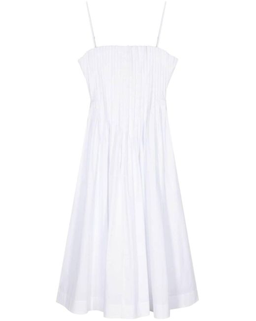 Staud White Midi Bella Dress