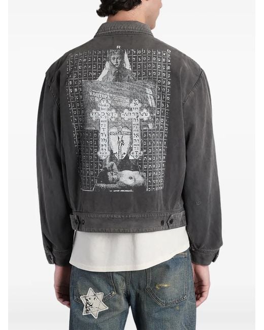 Enfants Riches Deprimes Gray Distressed Denim Jacket for men