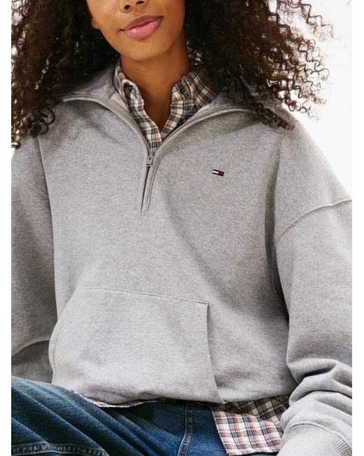 Tommy Hilfiger Gray Zip Hooded Sweatshirt