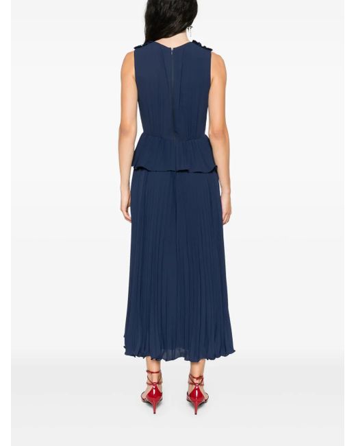 Vestido midi plisado Nissa de color Blue