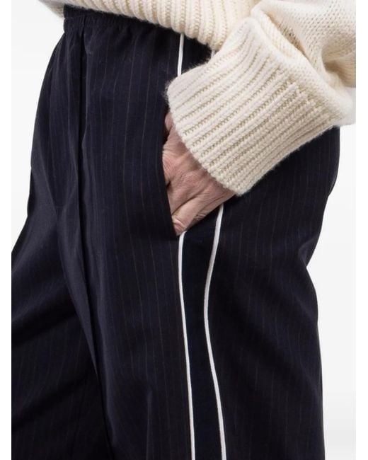 WE-AR4 Blue The Chaplin Pinstripe-Pattern Trousers