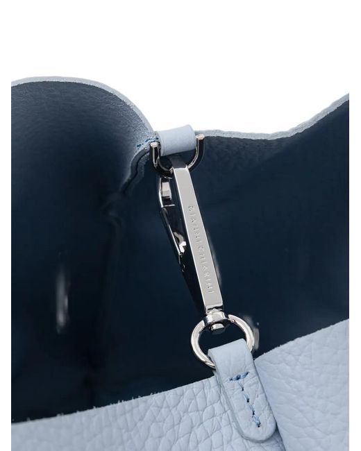 Gianni Chiarini Blue Large Dua Grained Shoulder Bag
