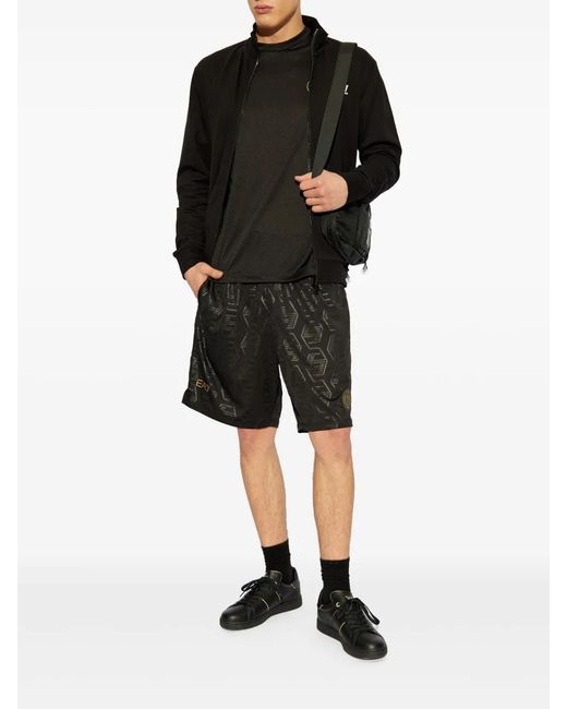 EA7 Black Zip-Up Sweatshirt for men