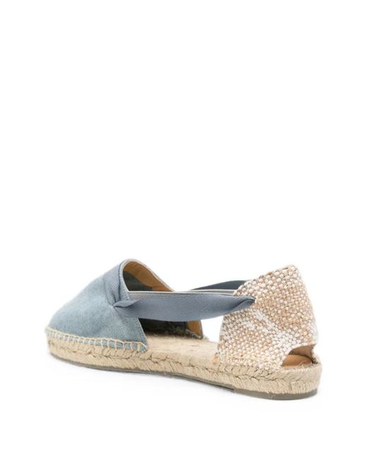 Castaner Blue Woven-Panel Espadrilles