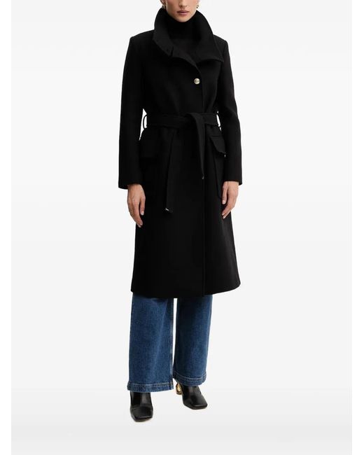 Morgan Black Manteau À Taille Ceinturée