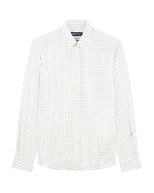 Paul & Shark White Checked Shirt for men