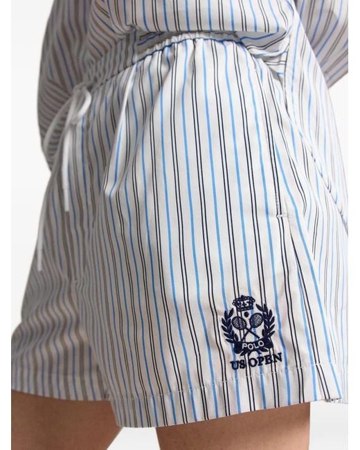 Polo Ralph Lauren White Striped Us Open Shorts
