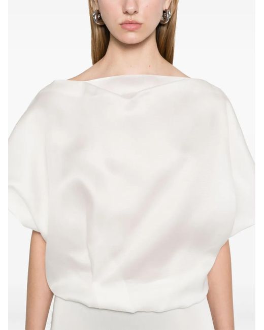 Khaite White Niles Blouse
