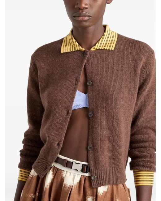 Prada Brown Cashmere Cardigan