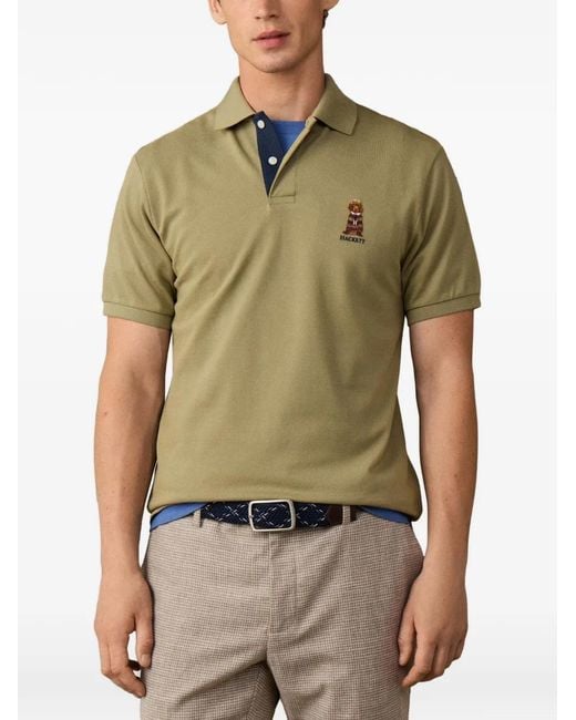 Polo À Bords Nervurés Hackett pour homme en coloris Green