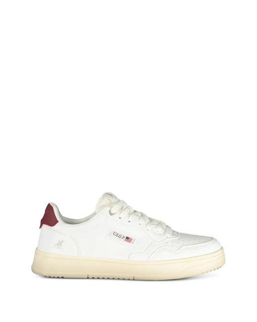 U.S. Grand White Baskets Lacées À Détails De Perforations for men