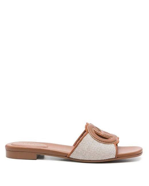 Gucci Brown Interlocking G Mules