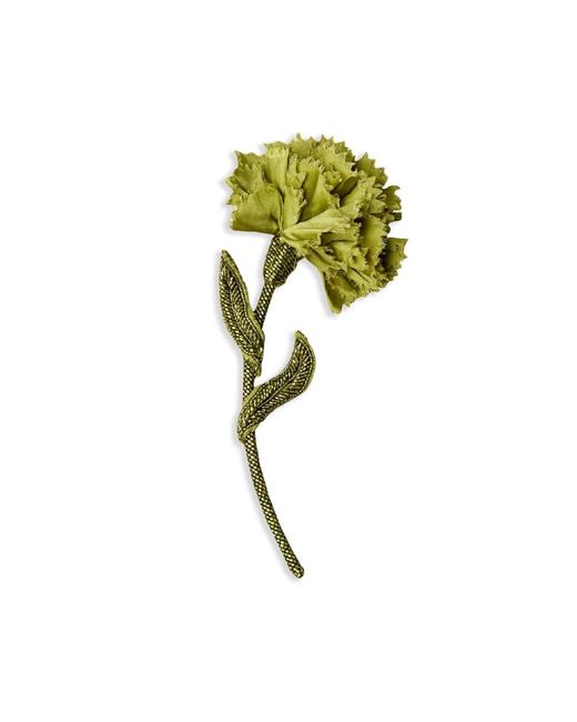 Erdem Green Nelkenbrosche Mit Perlen