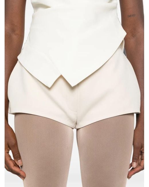 Vestiaire d'un Oiseau Libre White High-Rise Structured Shorts