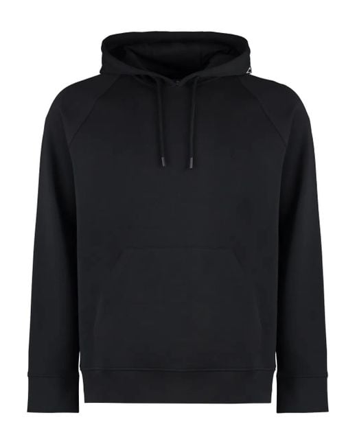 Paul & Shark Black Raglan-Sleeve Hoodie for men