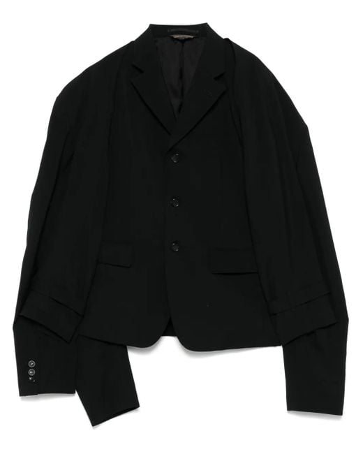 Comme des Garçons Black Sakko Mit Abnehmbaren Ärmeln